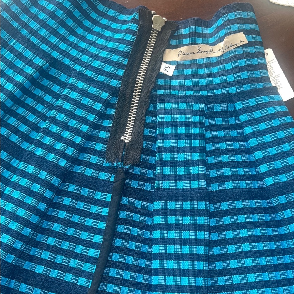 Chic Blue and Black Women's Skater Skirt
